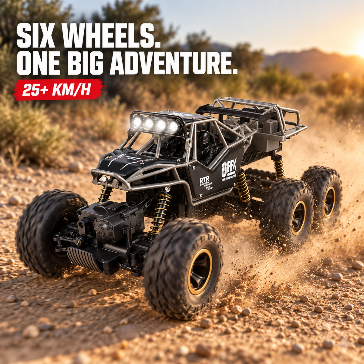 1:12 Alloy 6-Wheel RC Adventure Truck for Kids & Families