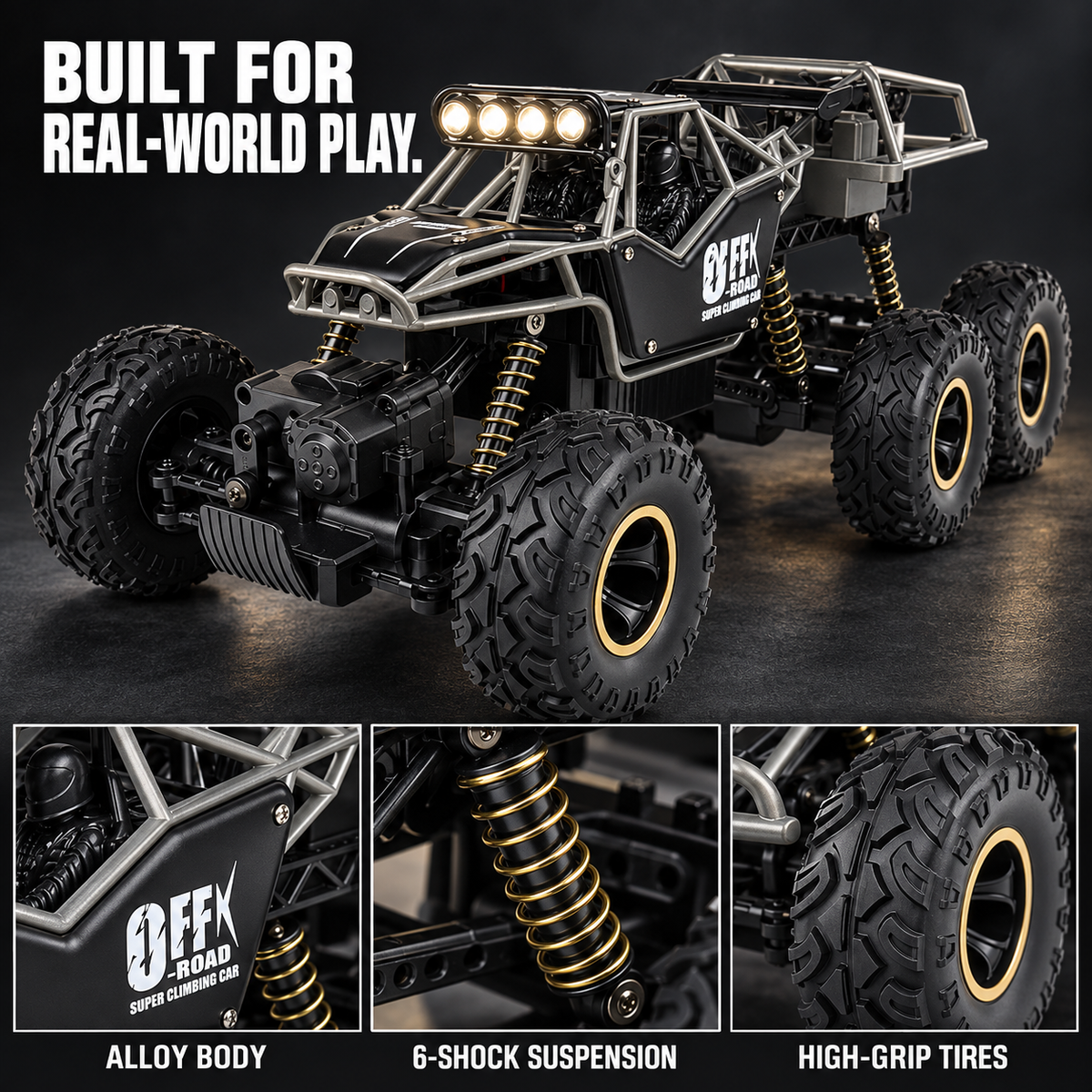 1:12 Alloy 6-Wheel RC Adventure Truck for Kids & Families