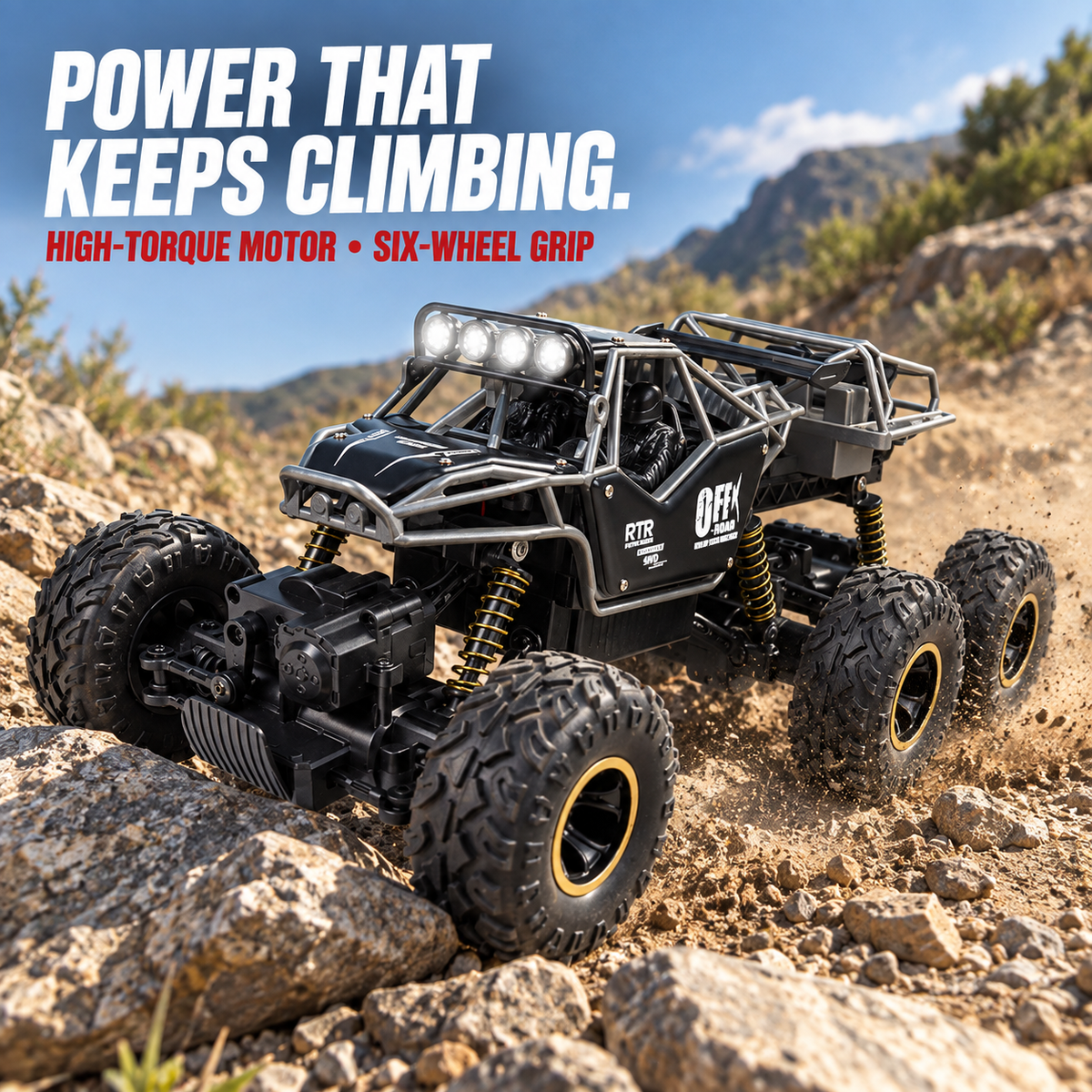 1:12 Alloy 6-Wheel RC Adventure Truck for Kids & Families