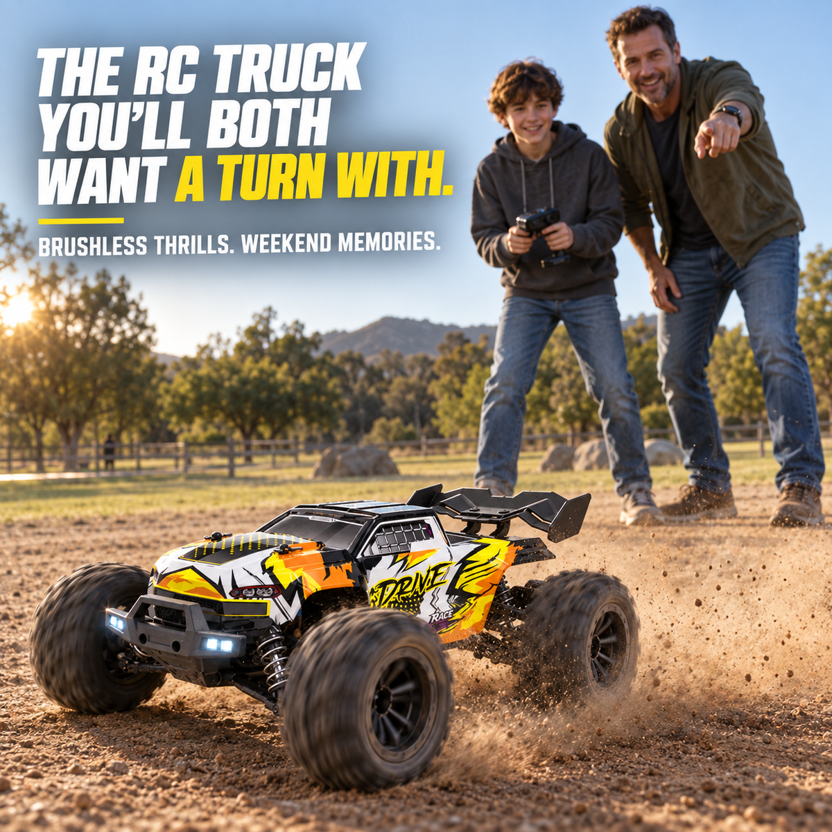 1:16 PRO Brushless 4WD RC Monster Truck – Up to 47 MPH
