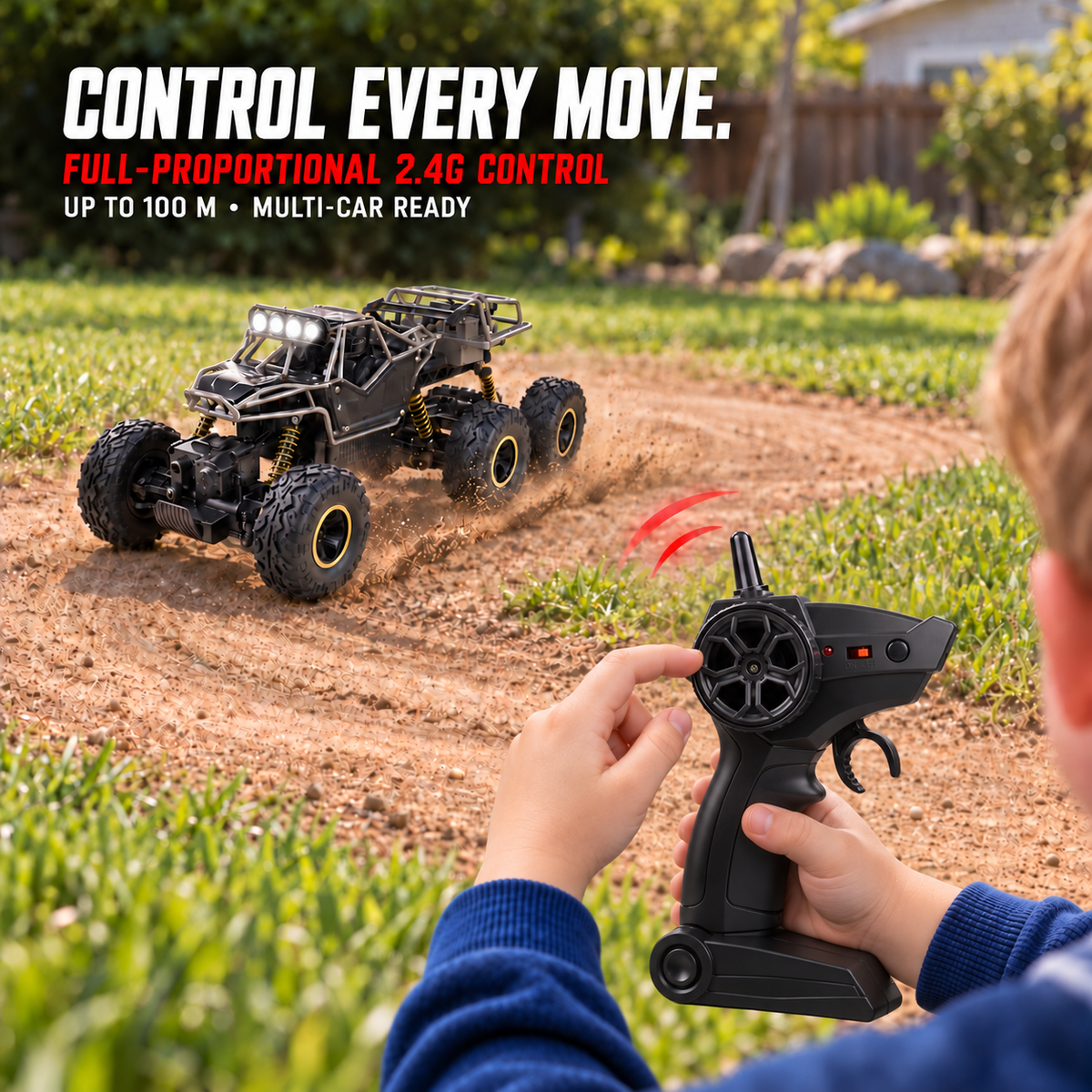 1:12 Alloy 6-Wheel RC Adventure Truck for Kids & Families