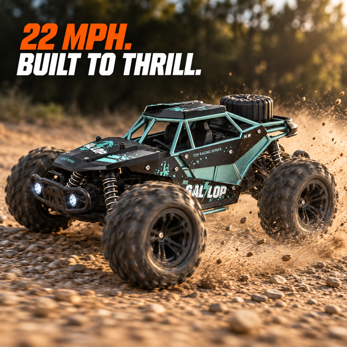 1:16 4WD Alloy RC Off-Road Truck for Kids & Adults