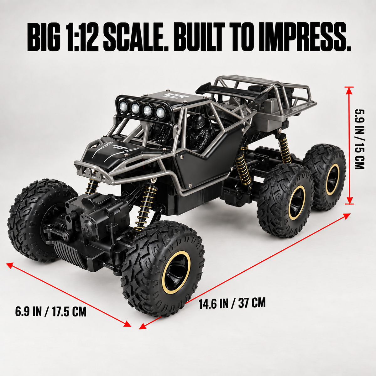 1:12 Alloy 6-Wheel RC Adventure Truck for Kids & Families