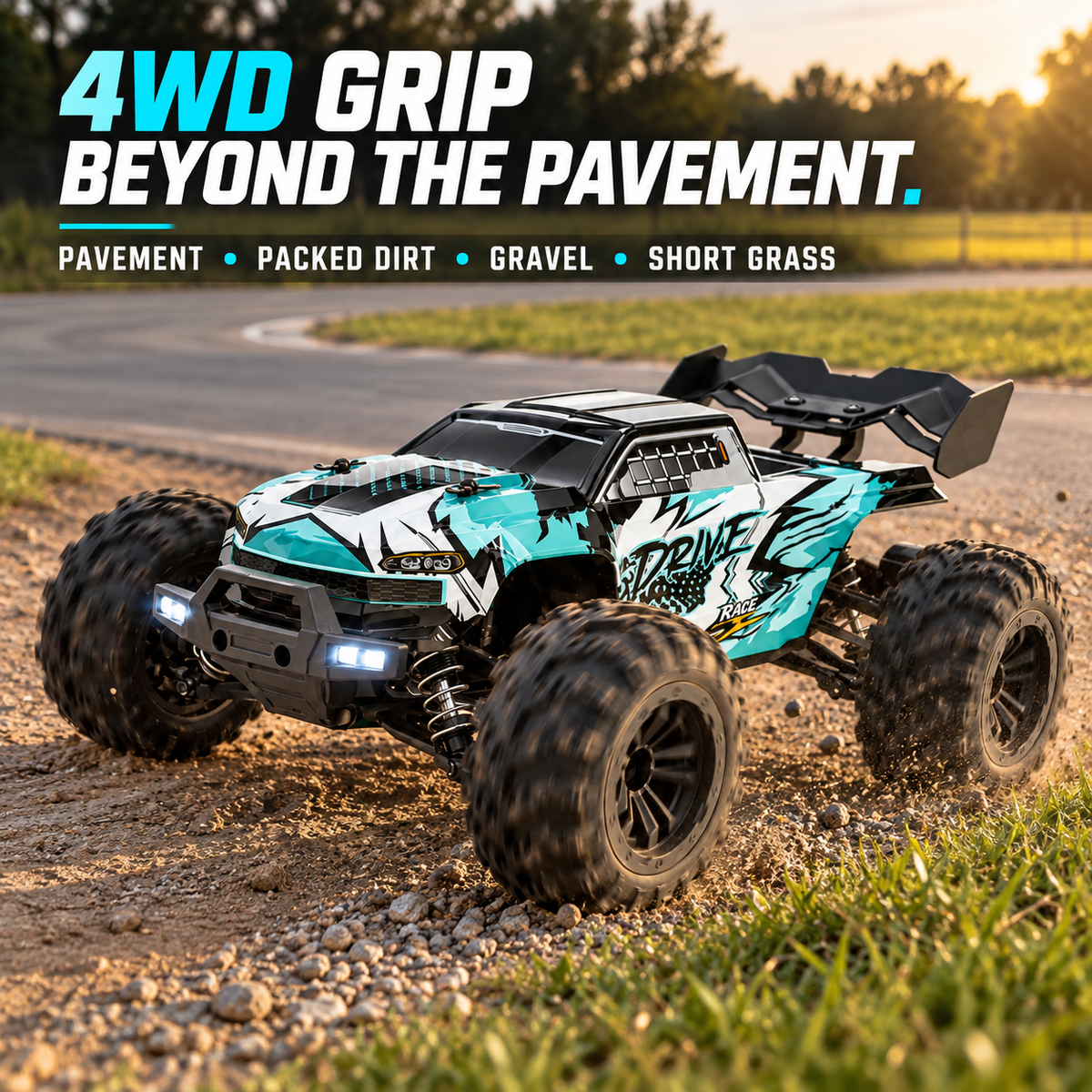 1:16 PRO Brushless 4WD RC Monster Truck – Up to 47 MPH