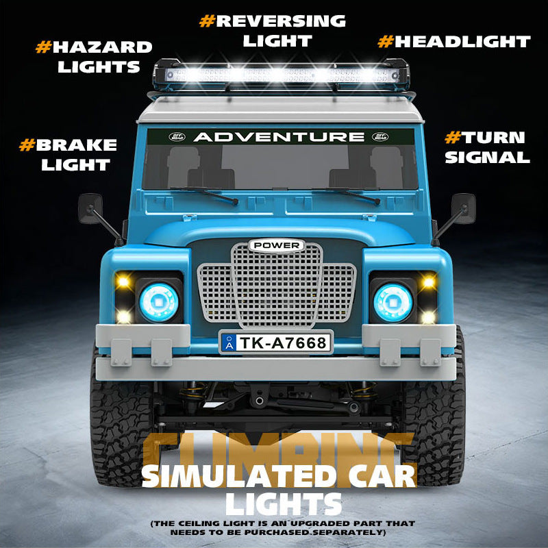 1/10 Scale 4WD Mechanical-Shift Defender RC Crawler