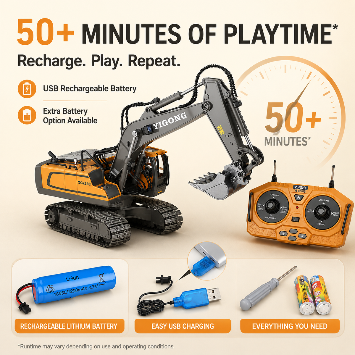 Realistic RC Construction Vehicles – Excavator, Dump Truck & Bulldozer with Alloy Parts
