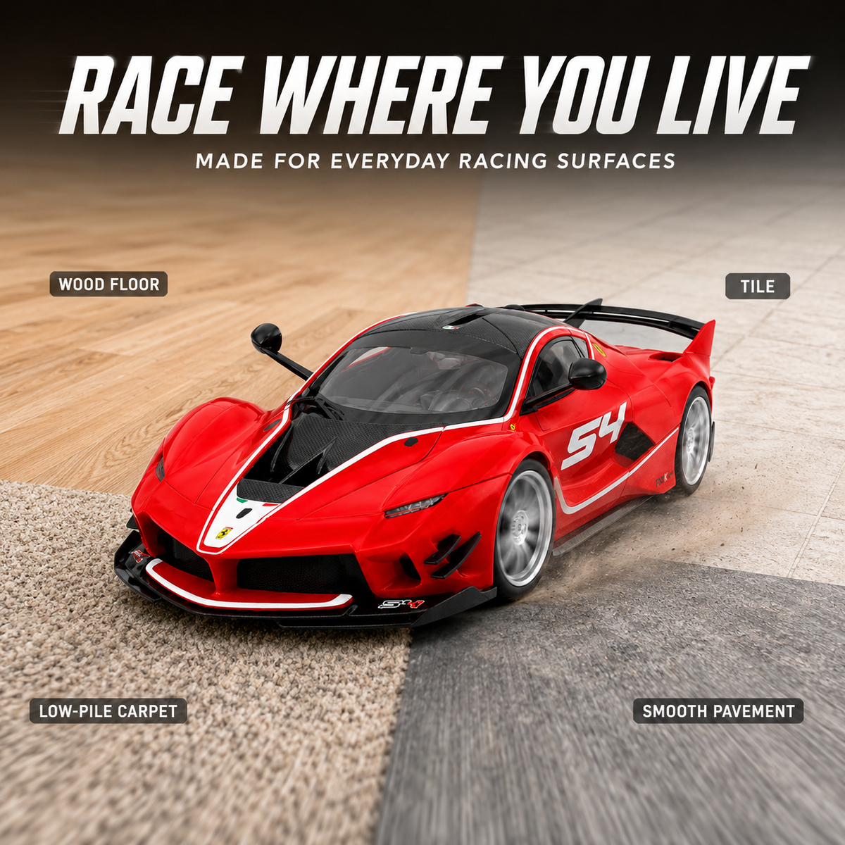 1:14 RC Ferrari Supercar Collection with Lights & Opening Door