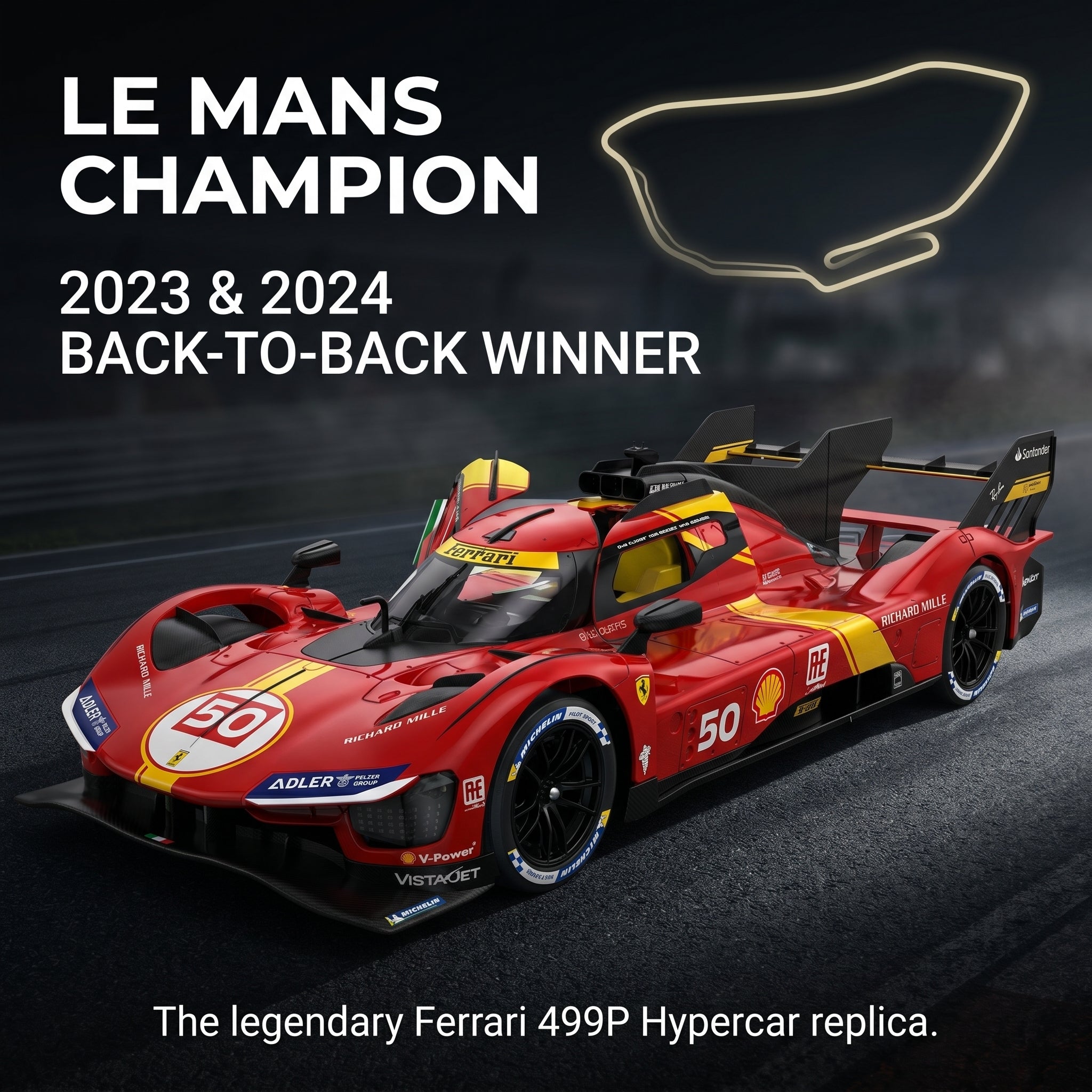 Ferrari 499P High Speed RC Racing Car Toy for Boys & Kids