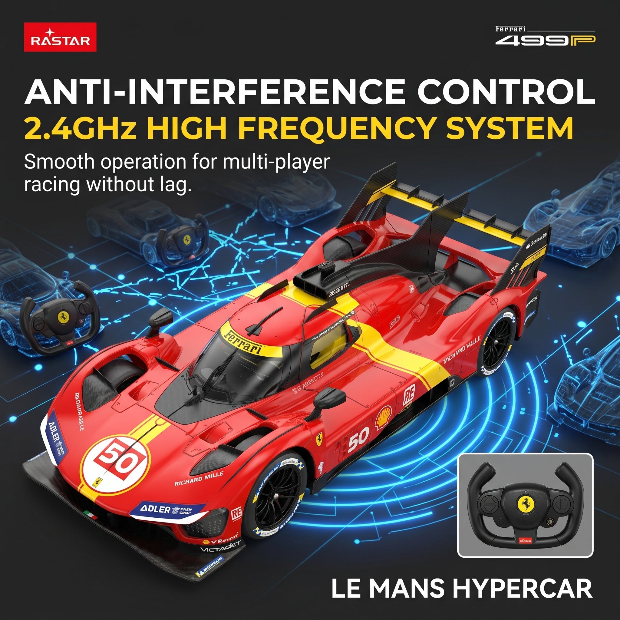 Ferrari 499P High Speed RC Racing Car Toy for Boys & Kids