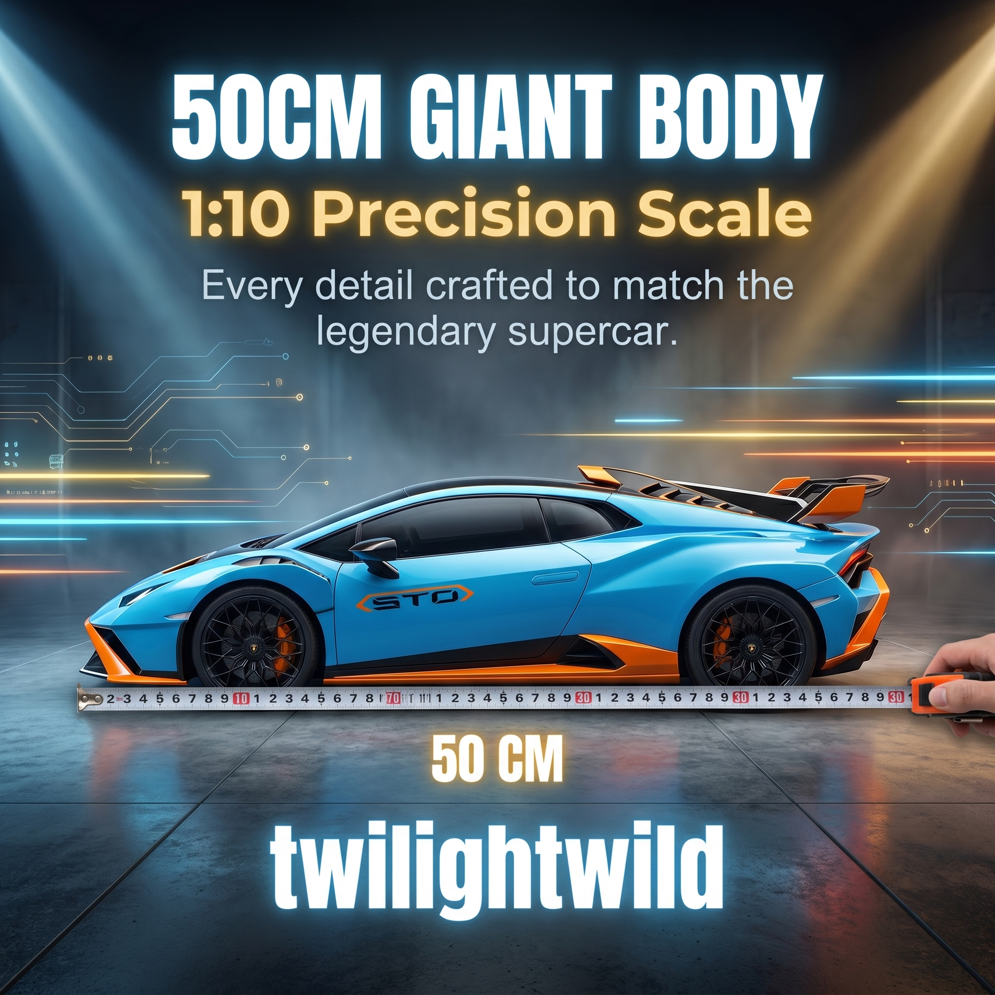 Large Scale RC Transforming Car - 50CM 4WD Drift Racing Supercar