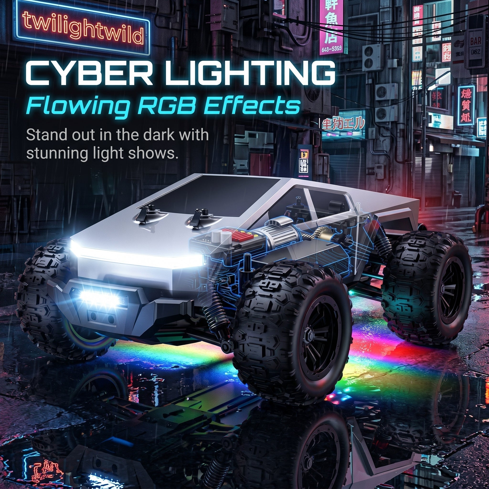 45KM/H High-Speed 4WD RC Off-Road Car – 1:16 All-Terrain Remote Control Truck