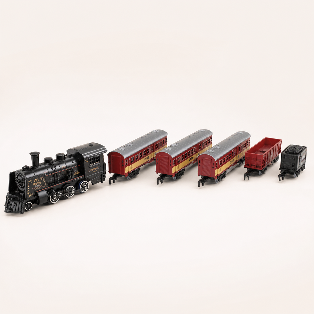 Rechargeable Remote-Control Steam Train Set for Kids
