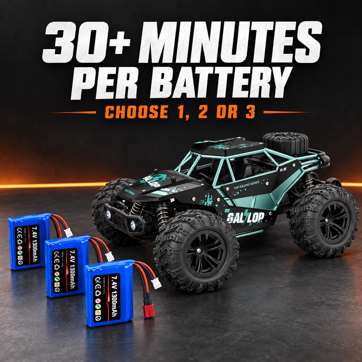 1:16 4WD Alloy RC Off-Road Truck for Kids & Adults