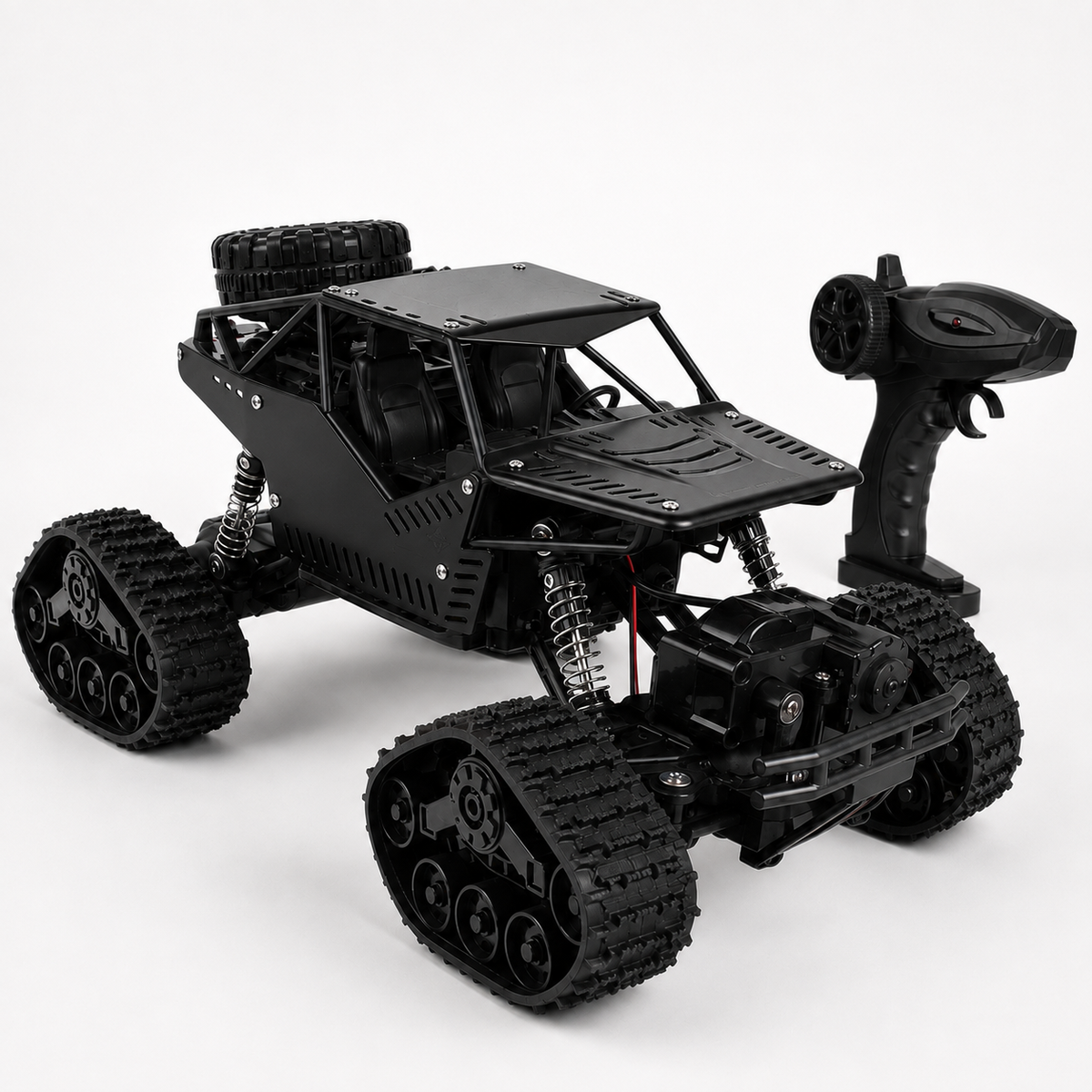 4WD Tracked RC Rock Crawler for Kids – Dual-Mode Tracks & Tires, 40+ Min Runtime