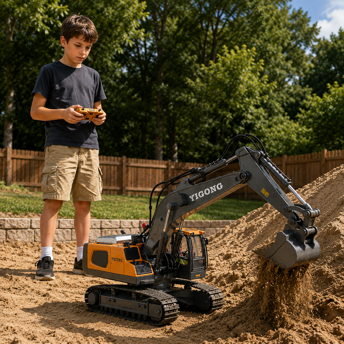 Realistic RC Construction Vehicles – Excavator, Dump Truck & Bulldozer with Alloy Parts