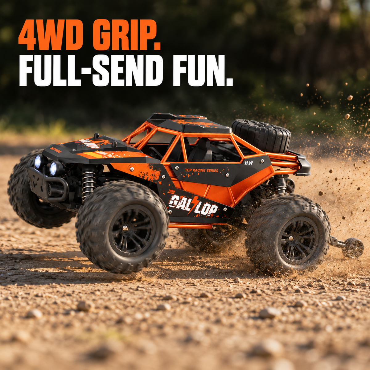 1:16 4WD Alloy RC Off-Road Truck for Kids & Adults