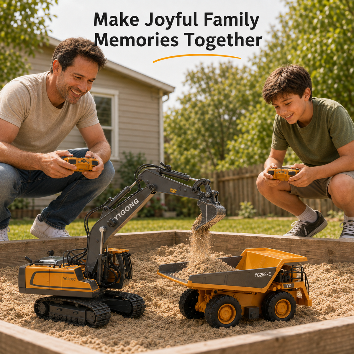 Realistic RC Construction Vehicles – Excavator, Dump Truck & Bulldozer with Alloy Parts