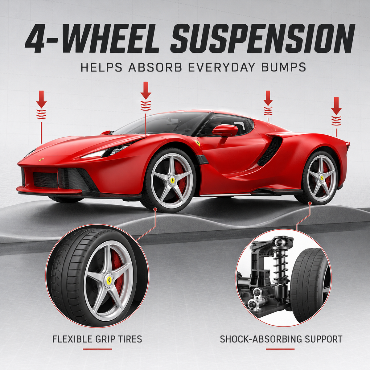 1:14 RC Ferrari Supercar Collection with Lights & Opening Door