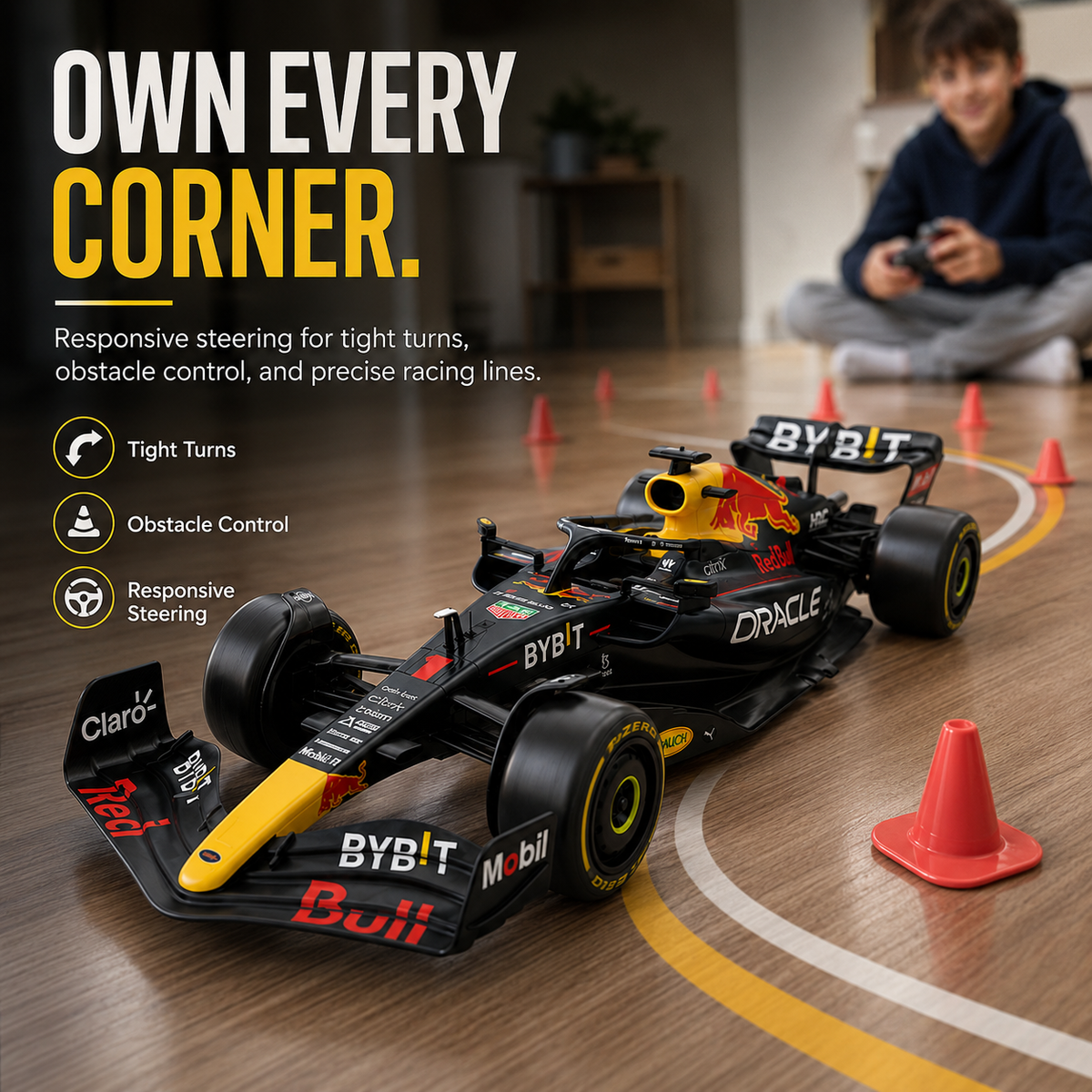 1:12 F1 Remote Control Race Car – 20 KM/H+USB Rechargeable Collector Edition