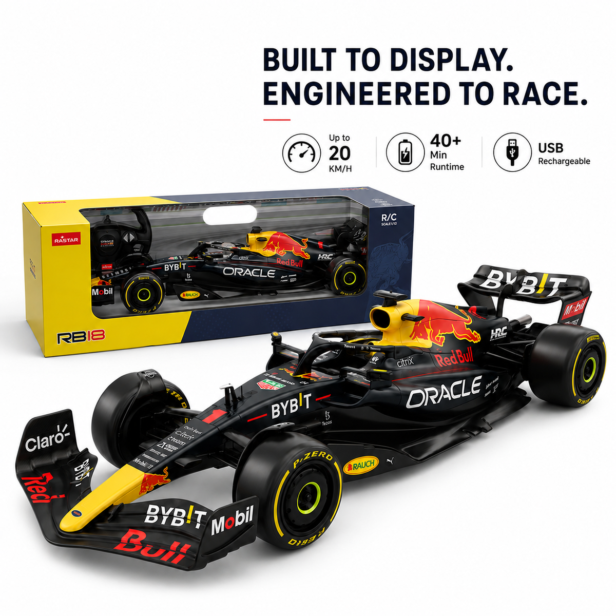 1:12 F1 Remote Control Race Car – 20 KM/H+USB Rechargeable Collector Edition