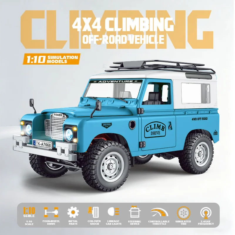 1/10 Scale 4WD Mechanical-Shift Defender RC Crawler