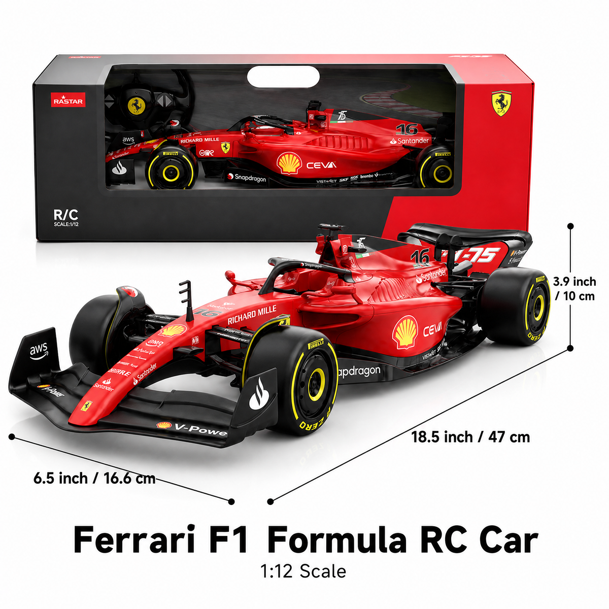 1:12 F1 Remote Control Race Car – 20 KM/H+USB Rechargeable Collector Edition