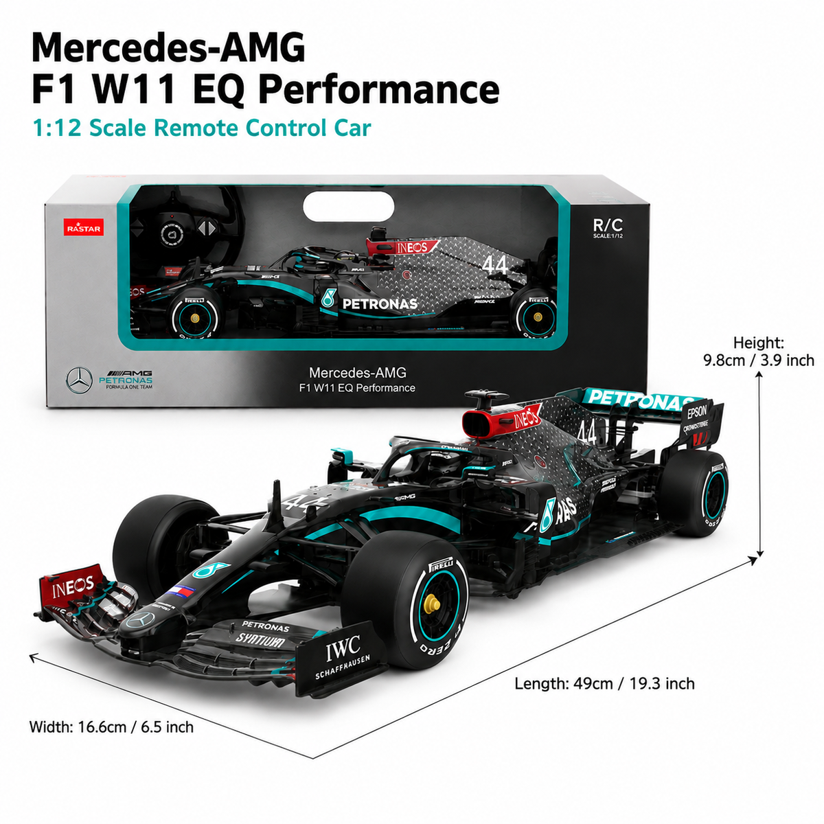 1:12 F1 Remote Control Race Car – 20 KM/H+USB Rechargeable Collector Edition