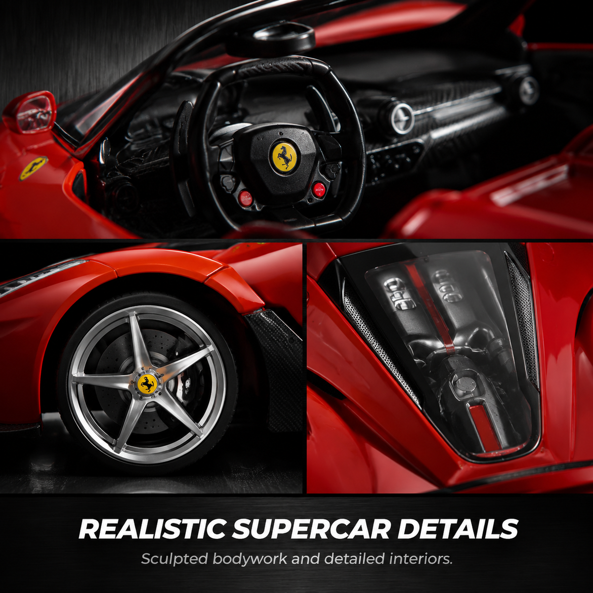 1:14 RC Ferrari Supercar Collection with Lights & Opening Door