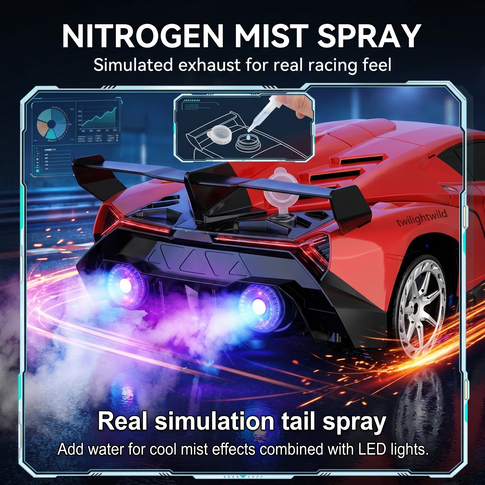 50CM Spray Sensor Remote Control Transforming Car