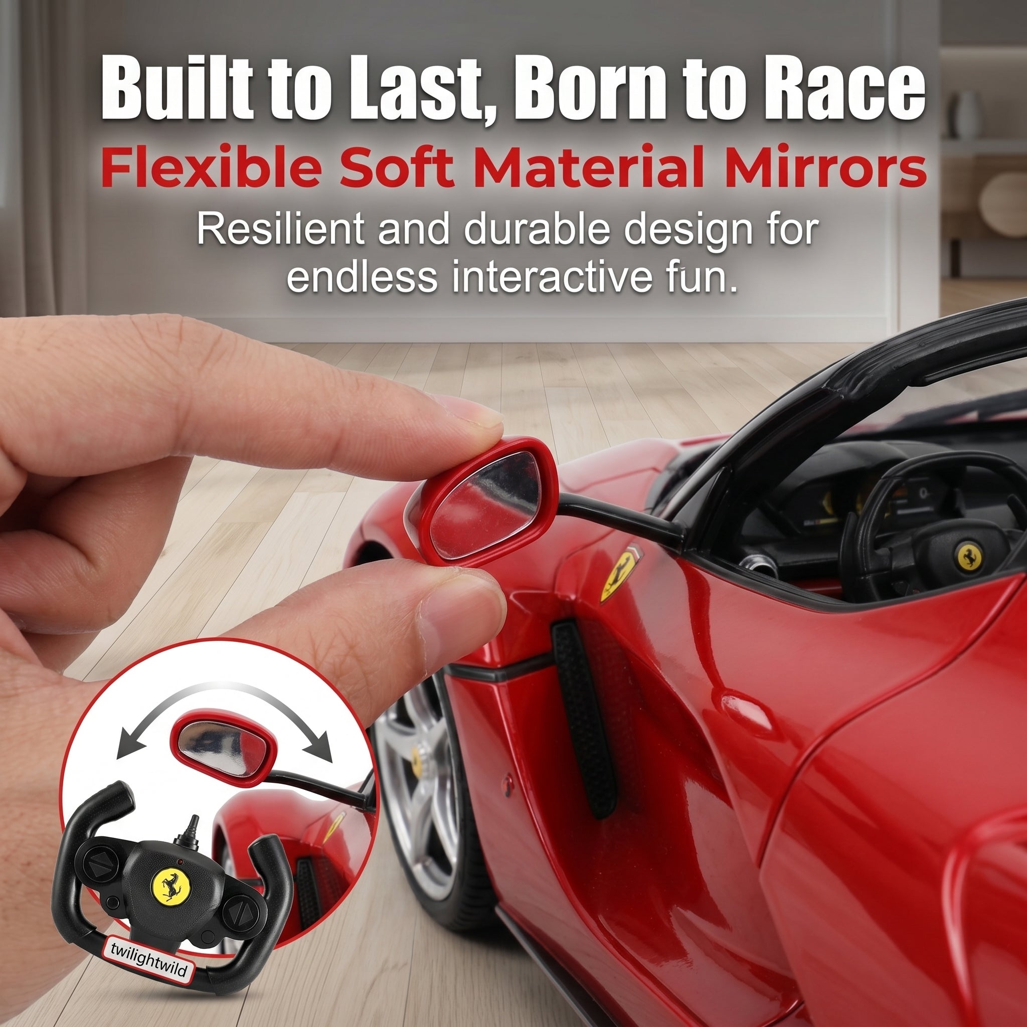 1:14 4WD Remote Control Racing Car with Opening Lights and Doors