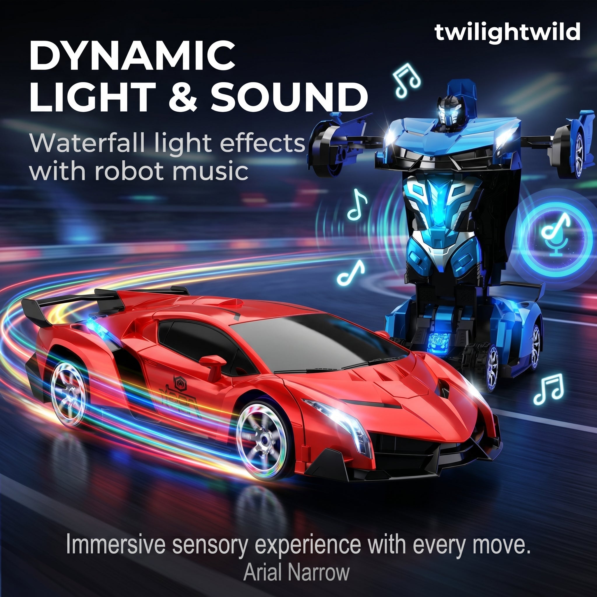50CM Spray Sensor Remote Control Transforming Car