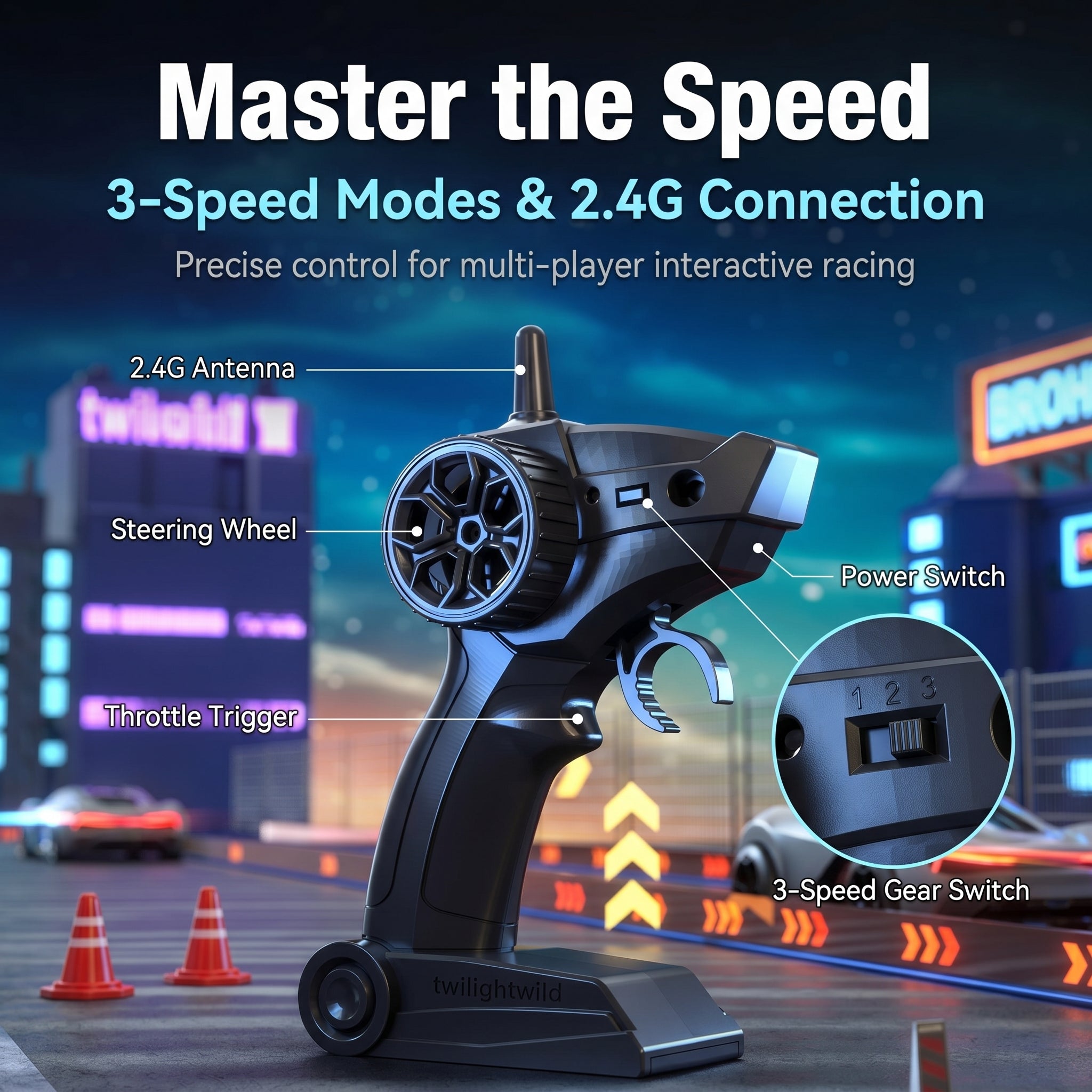 RC Remote-controlled Variable Speed High-speed Four-wheel Drive Drift Racing Car